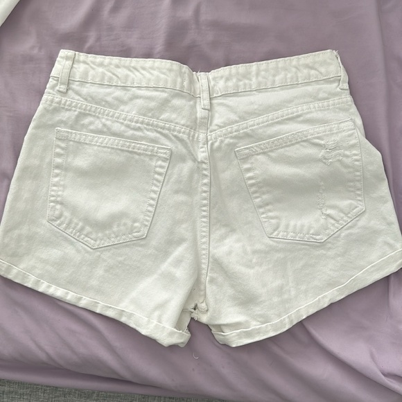 White Denim Shorts - Picture 2 of 2